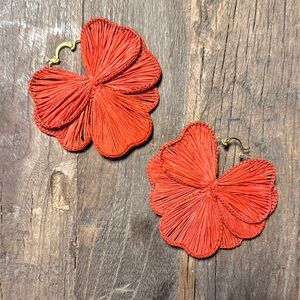Sezane Luana Corail Coral Floral Earrings